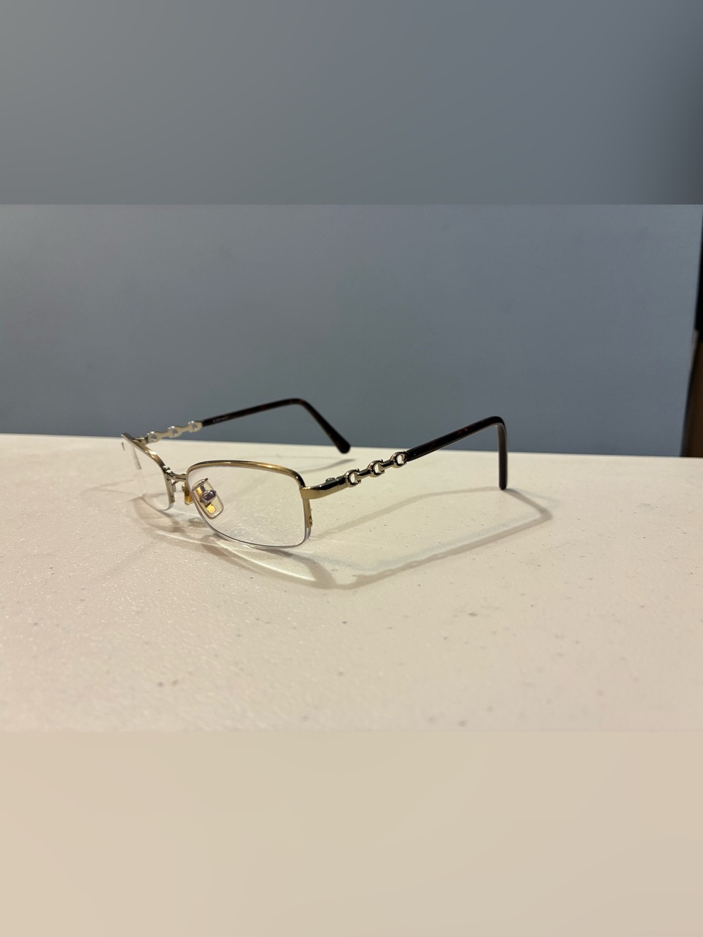 Coach Semi-Rimless Women's Glasses in Gold and Black